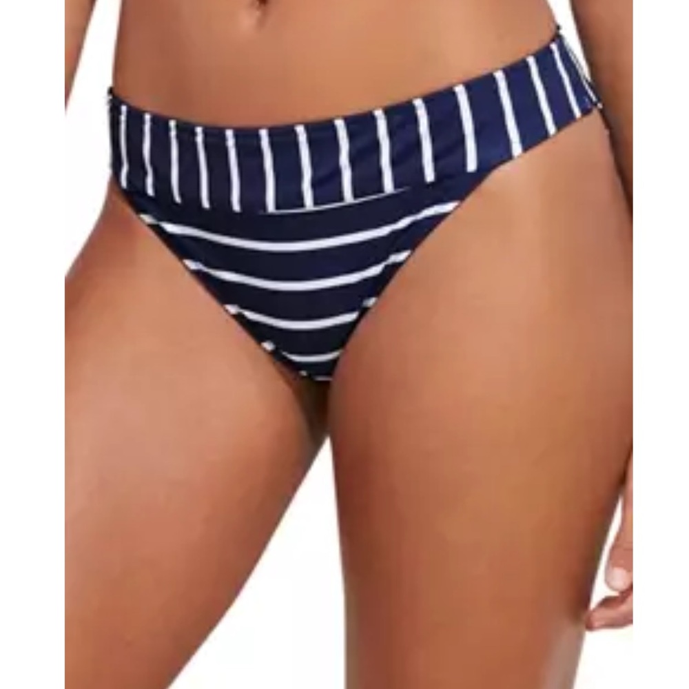 Vineyard Vines Navy and White Striped Bikini Bottom